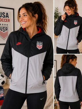 🔥🇺🇸 NIKE USA SOCCER WINDRUNNER JACKET – NWT – WOMEN'S MEDIUM 🇺🇸🔥